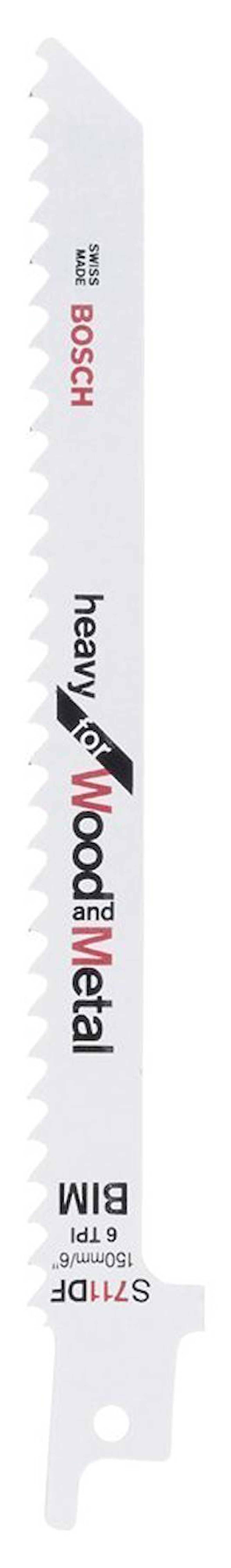 Bosch S 711 DF 100mm 5'li Ağır Hizmet Ahşap-Metal Panter Testere 2608656260